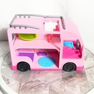 Barbie Pets Pink Camper Van Bus 2021 Mattel RV Vehicle Playset